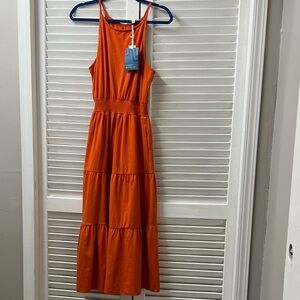 Market & Spruce Orange Maxi Dress NWT
